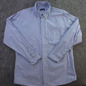 Proper Cloth Dress Shirt 16.5 34 (16.8) Blue Oxford Button Down Pocket Cotton